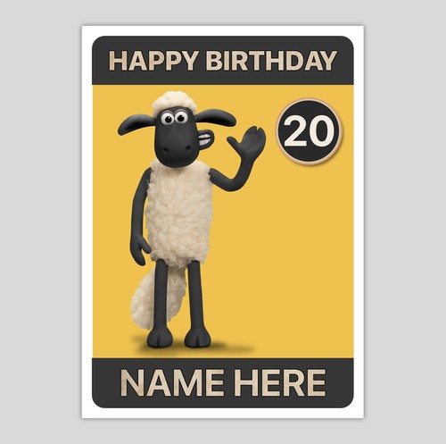 Shaun the sheep personalised - sheep,
